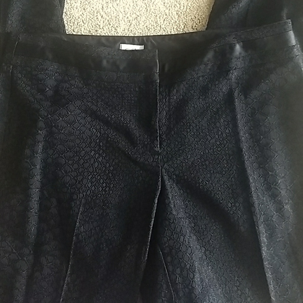 Cache Blazer Pantsuit Black Textured Snake Print - image 7